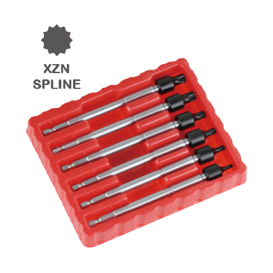 6 PCS 1/4" DR. SPLINE UNIVERSAL JOINT BIT SET