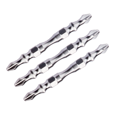 3 PCS 1/4" DR. × 65 MML DOUBLE END TORSION BIT SET