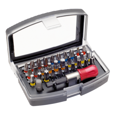 32 PCS PROFESSIONAL COLOR RING BIT SET WITH ONE-TOUCH MAGNETIC QUICK RELEASE BIT HOLDER