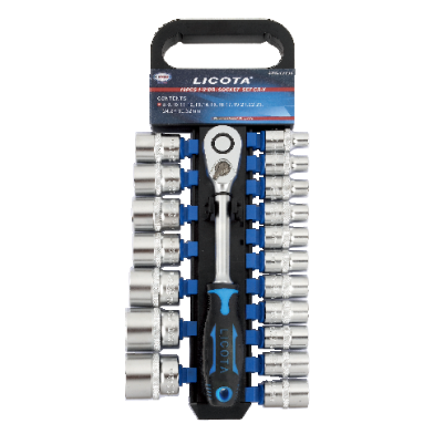 19 PCS 1/2" DR. SUPER LOCK SOCKET SET, CR-V