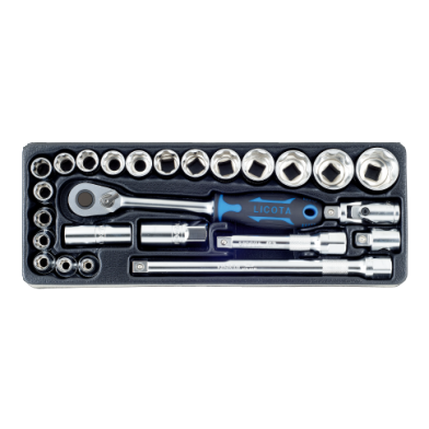 25 PCS 1/2" DR. SUPER LOCK SOCKET SET