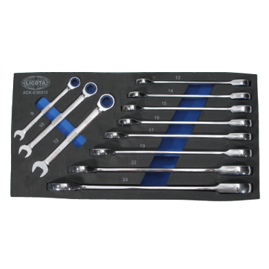 11 PCS ONE WAY 72T RATCHET WRENCH SET