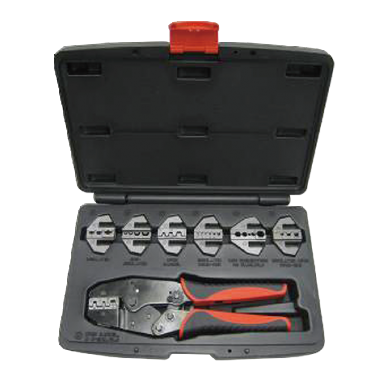 8 PCS PROFESSIONAL QUICK INTERCHANGEABLE RATCHET CRIMPING TOOL SET