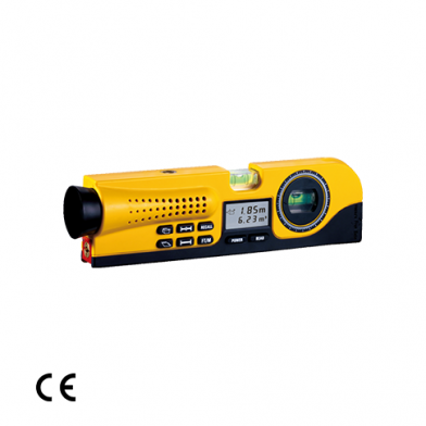 4-IN-1 MEASURER ULTRASONIC RANGEFINDER, LEVEL AND ANGLE METER WITH LASER