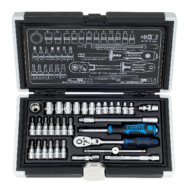 33 PCS 1/4" DR. FLEXIBLE RATCHET SOCKET WRENCH SET