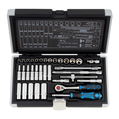 34 PCS 1/4" DR. SOCKET WRENCH SET