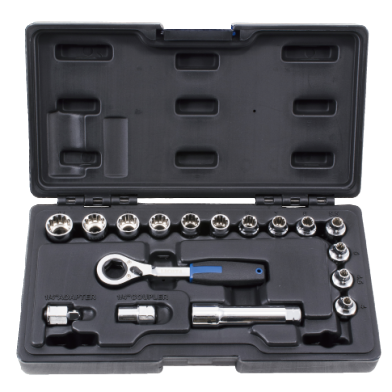 17 PCS MULTI PLUS GO-THRU SOCKET WRENCH SET