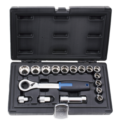 17 PCS MULTI PLUS GO-THRU SOCKET WRENCH SET