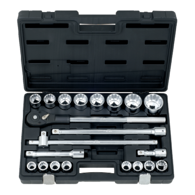 21 PCS 3/4" DR. 12PT SOCKET SET