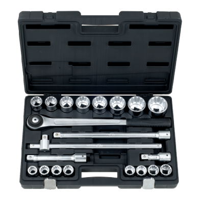 21 PCS 3/4" DR. 12PT SOCKET SET