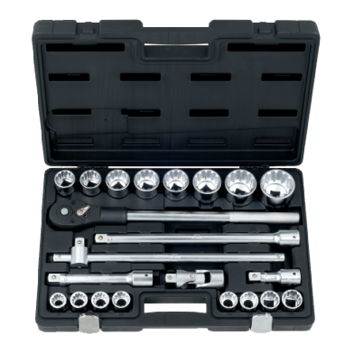 22 PCS 3/4" DR. 12PT SOCKET SET