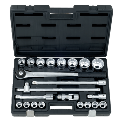 22 PCS 3/4" DR. 12PT SOCKET SET