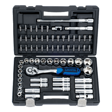 68 PCS 1/2" DR. 6PT FLANK SOCKET SET