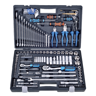 143 PCS 1/4" & 1/2" DR. 6PT FLANK SOCKET AND TOOL SET