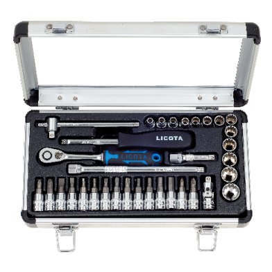 34 PCS 1/4" DR. SPLINE SOCKET & BIT SOCKET SET