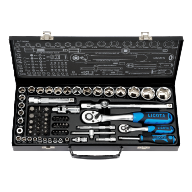 72 PCS 1/4" DR. & 1/2" DR. RATCHET SOCKET AND BIT SET