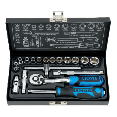 19 PCS 1/4" DR. RATCHET SOCKET SET