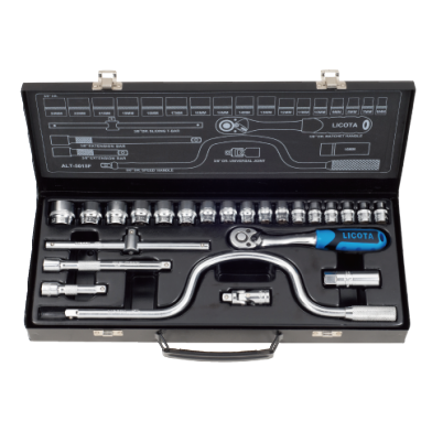 24 PCS 3/8" DR. 6PT FLANK SOCKET SET