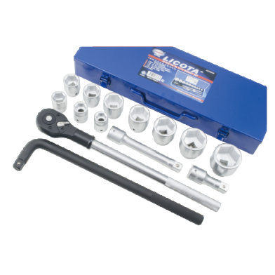 15 PCS 3/4" DR. 6PT FLANK SOCKET SET