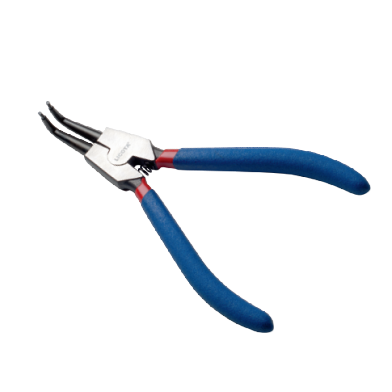 BENT CIRCLIP PLIERS, EXTERNAL (WITH SPRING)