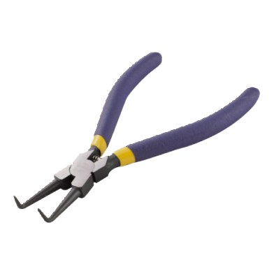 BENT CIRCLIP PLIERS, INTERNAL (WITH SPRING)