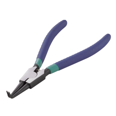 BENT CIRCLIP PLIERS, EXTERNAL (WITH SPRING)