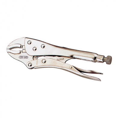CURVED JAWS WITH WIRE CUTTER LOCKING PLIERS