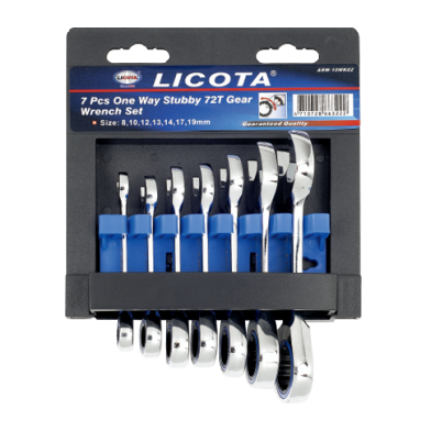 7 PCS ONE WAY STUBBY 72T RATCHET WRENCH SET