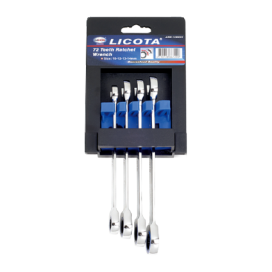 4 PCS 72 TEETH RATCHET WRENCH SET