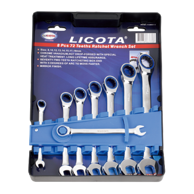 8 PCS 72 TEETH RATCHET WRENCH SET