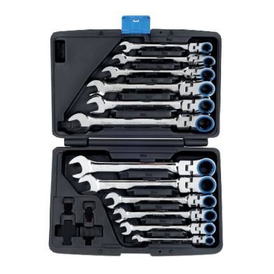 12 PCS 72 TEETH FLEXIBLE RATCHET WRENCH SET