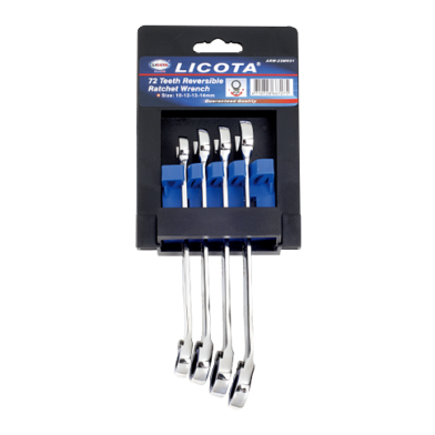 4 PCS 72 TEETH REVERSIBLE RATCHET WRENCH SET