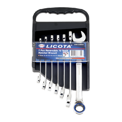 7 PCS 72 TEETH REVERSIBLE RATCHET WRENCH SET