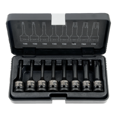 8 PCS 1/2" DR. × 78 MML TORX IMPACT DRIVER SET