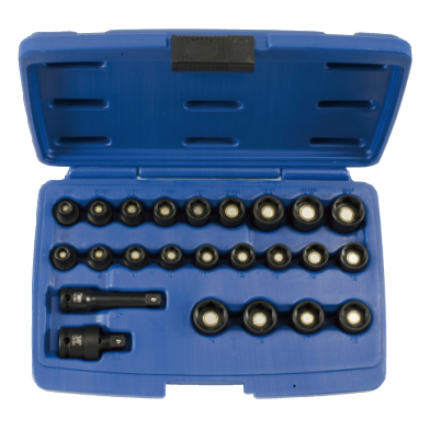 24 PCS 3/8" DR. MAGNETIC IMPACT SOCKET SET (MM+SAE)