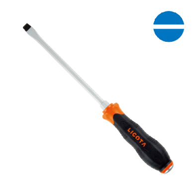 GO-THRU SLOTTED IMPACK SCREWDRIVER (HEXAGON STEEL & HEAGON DRIVER)