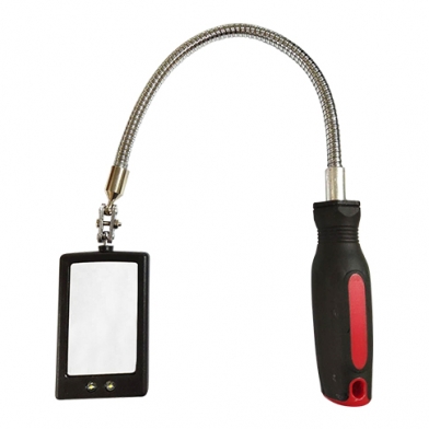 FLEXIBLE SHAFT INSPECTION MIRROR W/ LIGHT