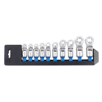 10 PCS 3/8" DR. OFFSET FLEXIBLE E-WRENCH SOCKET SET