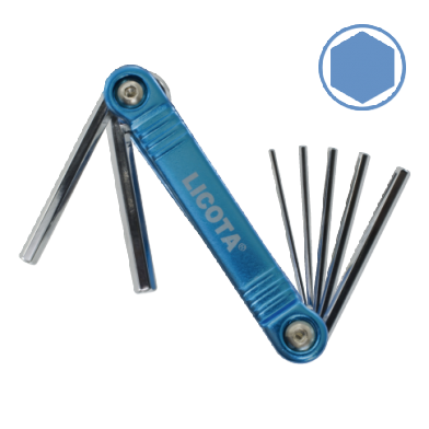 7 PCS FOLDING HEX KEY WRENCH SET