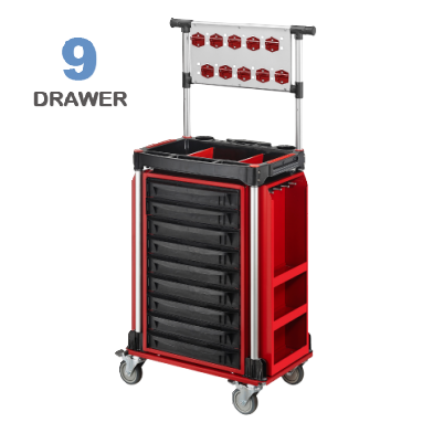 TOOLS / PARTS ORGANIZER CART (9 DRAWER)