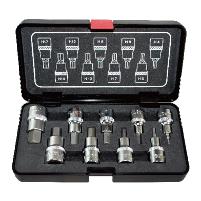 9 PCS 1/2" DR. RIBE BIT SOCKET SET