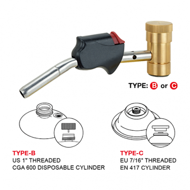 SWIVEL TUBE TORCH (Self-ignition)